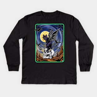 Black Cat Kids Long Sleeve T-Shirt